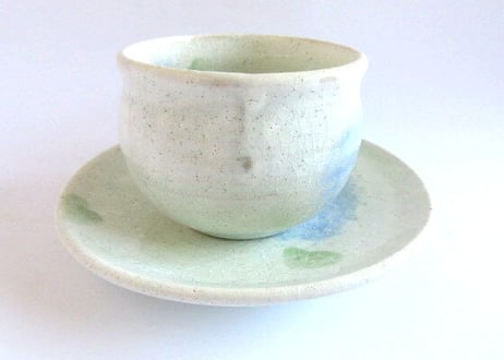 巌陶房 紫陽花のコーヒーカップB
