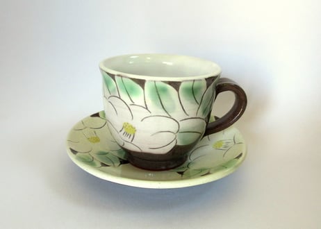 中川守雄　白椿のコーヒーカップD