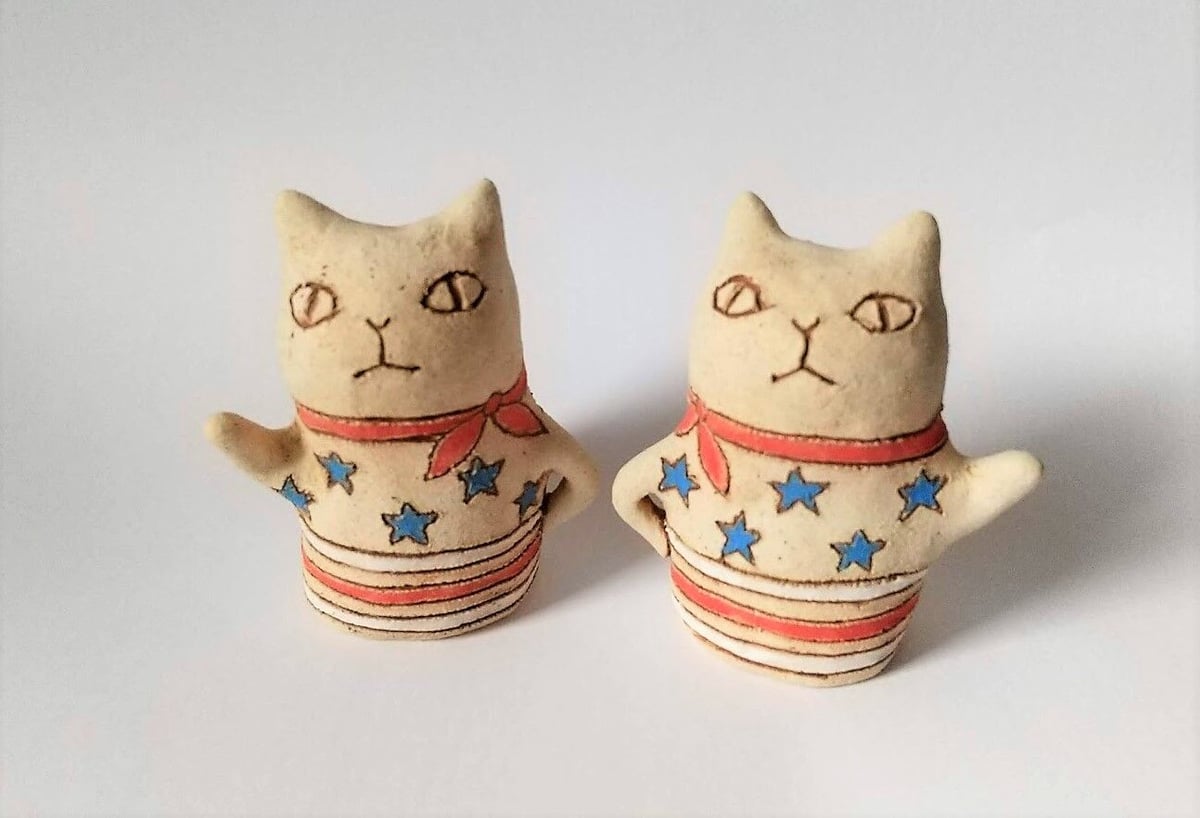 kuu＊アメリカネコ 右手上げ／左手上げ | コーヒー豆と雑貨の店 豆ねこ