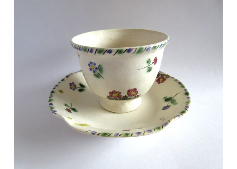 ゆかこ 早川ゆかこ コーヒーカップ＊猫とお花とお月さまA | コーヒー豆と雑貨