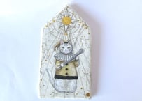 横山裕子　桐板絵　星を考える