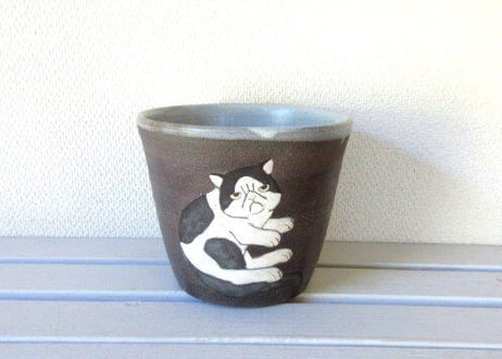 つぐみ製陶所 　猫のフリーカップ＊エキゾチック2