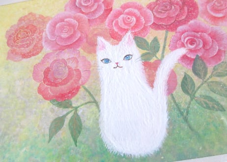 atelierHASU 白猫と薔薇