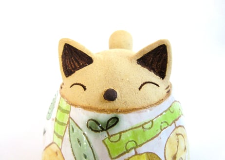 安藤喜代子 パッチワーク猫のカップ＊イエロー