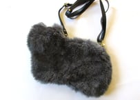 新作＊斜め掛け ふわふわファー仔猫バッグ＊ロシアンブルー