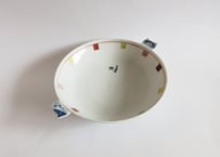 九谷焼 東早苗 猫耳鉢皿【二匹見つめあい】A