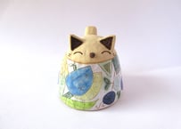 安藤喜代子 パッチワーク猫のカップ＊ブルーB