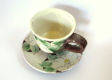 中川守雄　白椿のコーヒーカップC