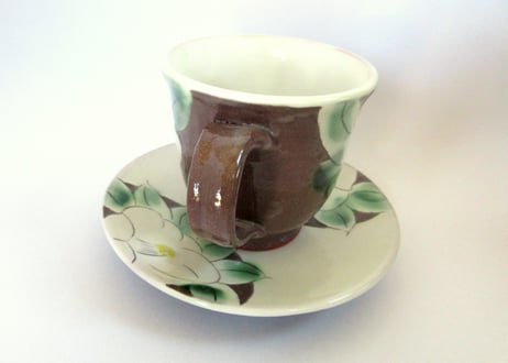 中川守雄　白椿のコーヒーカップB