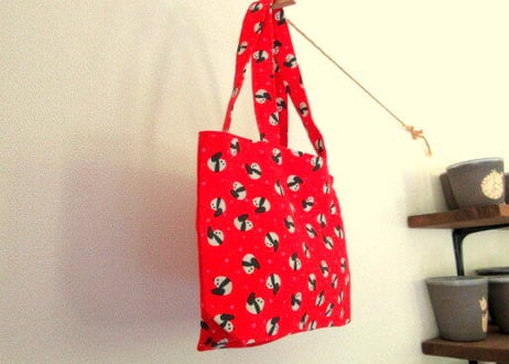 SALE!1000→800円★パンダのプチ手提げ＊レッド