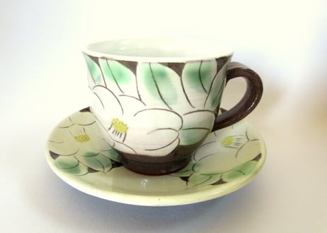 中川守雄　白椿のコーヒーカップD
