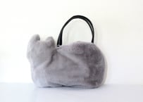 ふわふわファーのネコバッグ＊ロシアンブルー