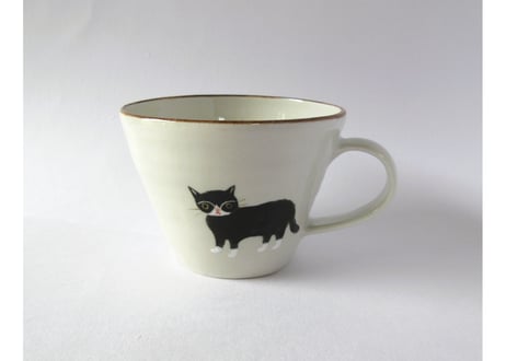 ヒロロ工房　ちいさなマグカップ ハチワレ猫①