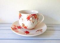 京焼・小手鞠窯 コーヒーカップ紅葉＊ミケとトラ