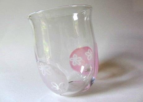 HANAグラス ピンク*GLASS STUDIO BiBi