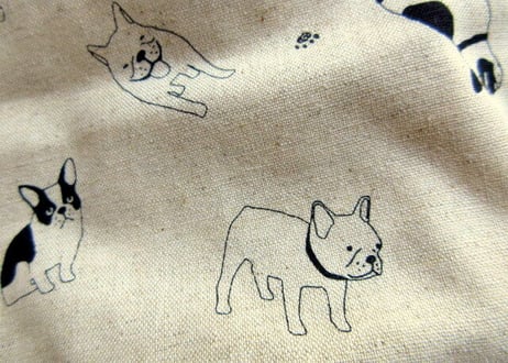 犬のプチ手提げ＊フレンチブルドッグ