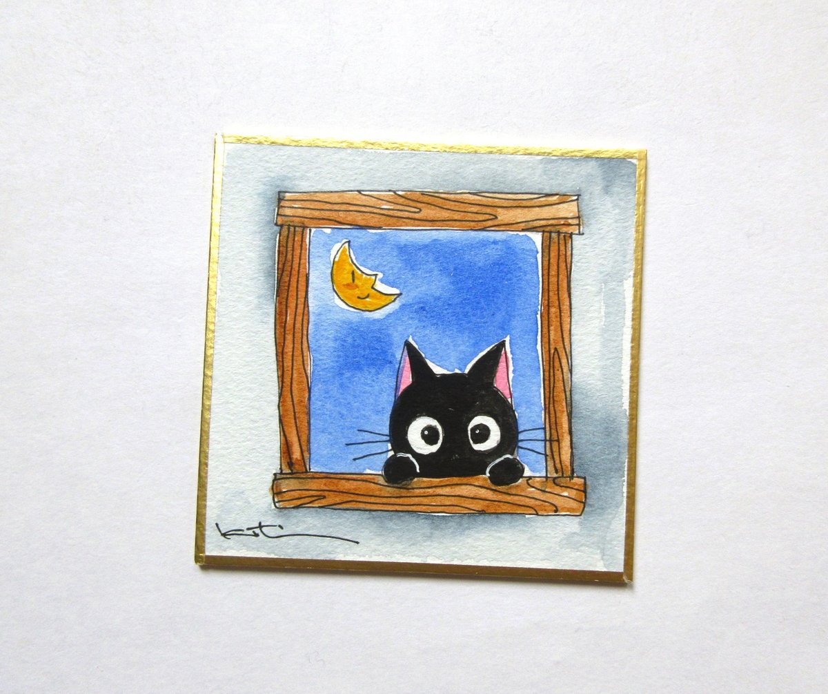 かつきかずお×黒猫ノア 0927＊月と窓から | コーヒー豆と雑貨の店 豆ねこ