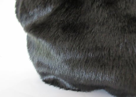 黒猫のふわふわネコバッグ  エコファー