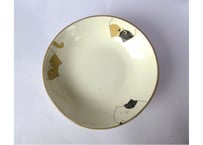 中林由香梨 ネコの丸鉢皿＊薄茶ハチワレ＆ブチネコ＆ミケネコ