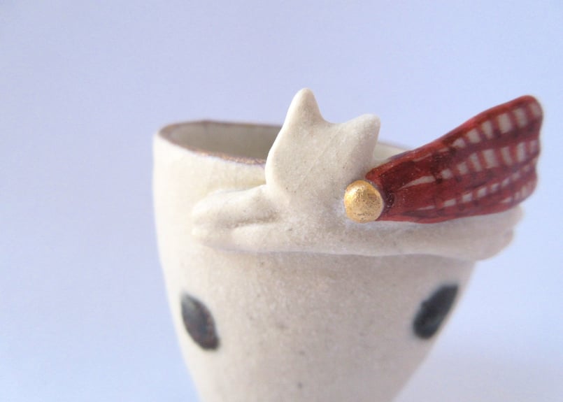 工房113 阪井ひとみ スーパーネコのおちょこ＊小A | コーヒー豆と雑貨