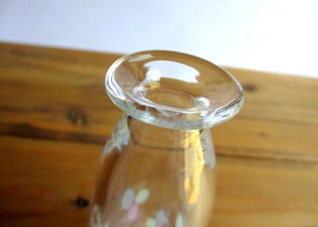 Glass Studio BiBi＊つたの葉花器＊のっぽA