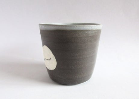 つぐみ製陶所　猫のフリーカップB＊シロネコ