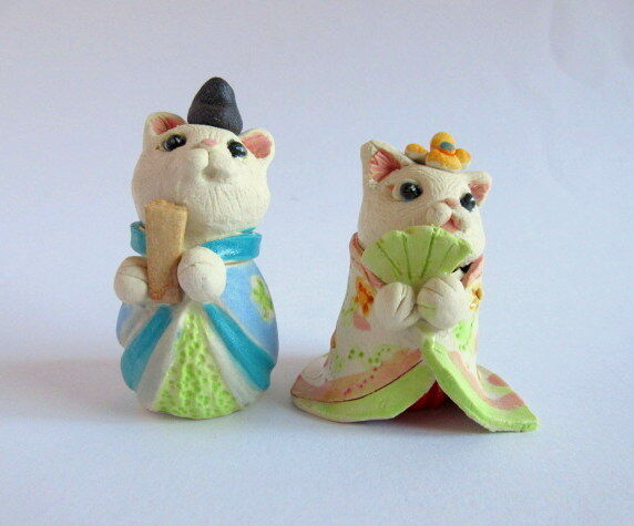 ⑤猫の日♡限定m(=✧ω✧=)m✧ ✧ ✧ 白猫♡白猫　猫ひな人形 ⑤猫の日♡限定m(=✧ω✧=)m✧ ✧ ✧