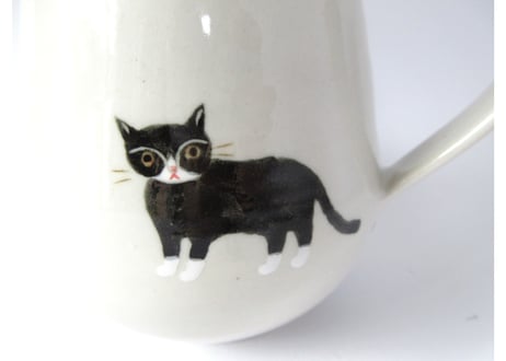 ヒロロ工房　猫のドリッパーセット  のぞき猫＊ハチワレ猫