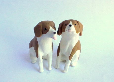 中林由香梨 イヌの置物 茶色の犬A/B