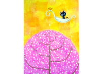 かつきかずお 額装絵画 ＊おさんぽ＊