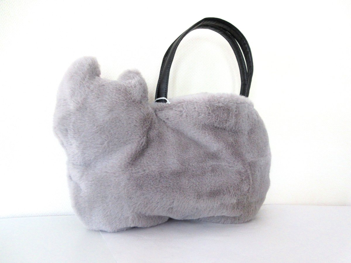 ふわふわファーのネコバッグ＊ロシアンブルー | コーヒー豆と雑貨の店