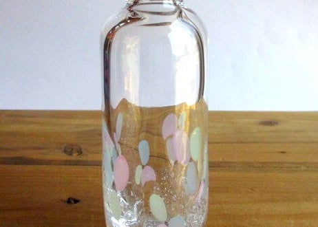 Glass Studio BiBi＊つたの葉花器＊のっぽB
