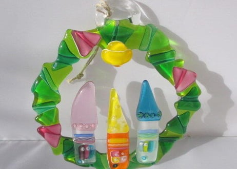 Glass Studio BiBi ガラスのクリスマスリースB