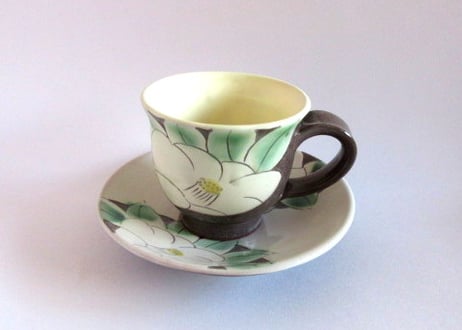 中川守雄　白椿のコーヒーカップ