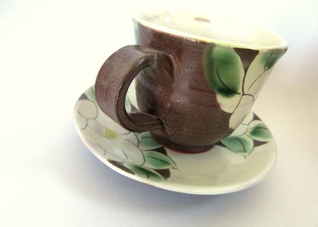 中川守雄　白椿のコーヒーカップC