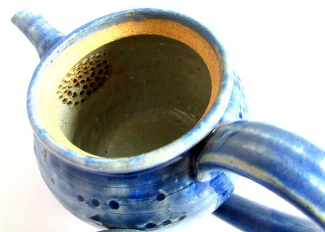 青のティーポット