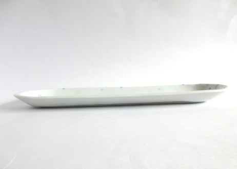 九谷焼 東早苗 長皿＊波に乗るネコC