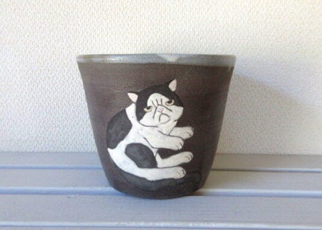 つぐみ製陶所 　猫のフリーカップ＊エキゾチック2