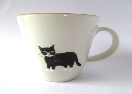 ヒロロ工房　ちいさなマグカップ ハチワレ猫②