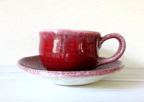 【SALE 2200円→1800円！】巌陶房 赤の小さなデミタスカップA