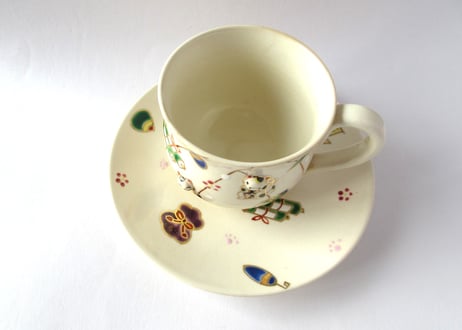 京焼・小手鞠窯 コーヒーカップ＊招き猫
