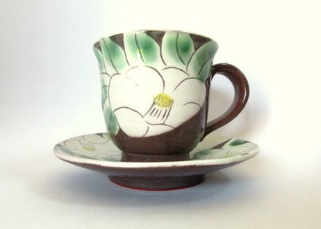 中川守雄　白椿のコーヒーカップB