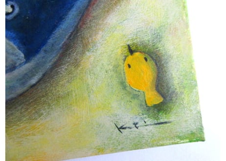 かつきかずお 額装絵画 ＊くつ＊