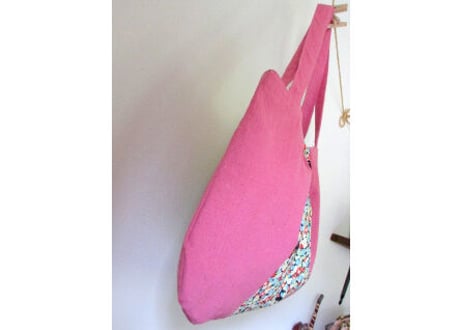 猫とお花のふんわりショルダーバッグ＊ピンク★3500→2900円！