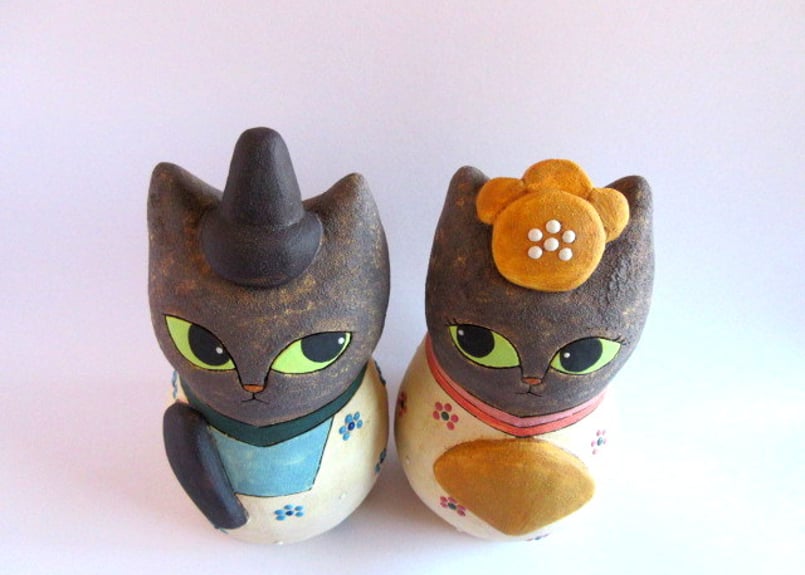 猫のお雛様　ねこ陶雛【大】立ち雛　♡m(=✧ω✧=)m♡ 猫のお雛様 ねこ陶雛【大】立ち雛 ♡m(=✧ω✧=)