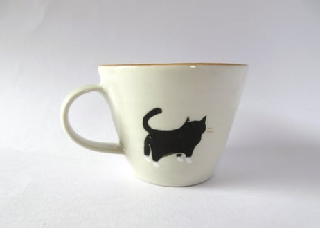 ヒロロ工房　ちいさなマグカップ ハチワレ猫②