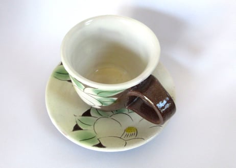 中川守雄　白椿のコーヒーカップA