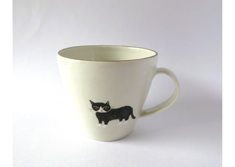 ヒロロ工房　マグカップ＊ハチワレ猫1