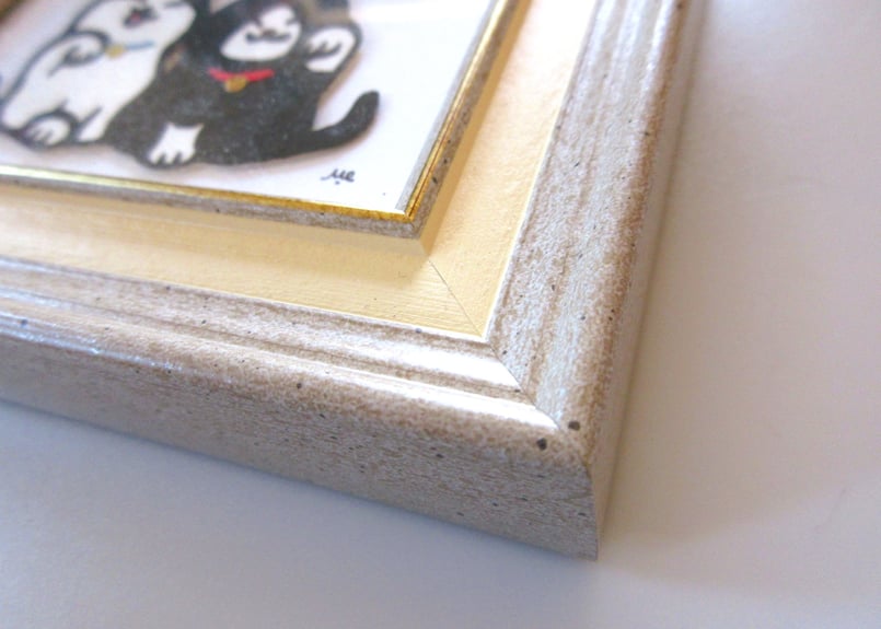 オガタミホ 切り絵原画＊白黒猫ちゃんたち | コーヒー豆と雑貨の店 豆ねこ