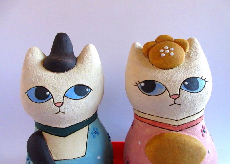 人気作家様 ぬいぐるみ ネコ 猫 ねこ アンティーク カラフル猫ちゃんー